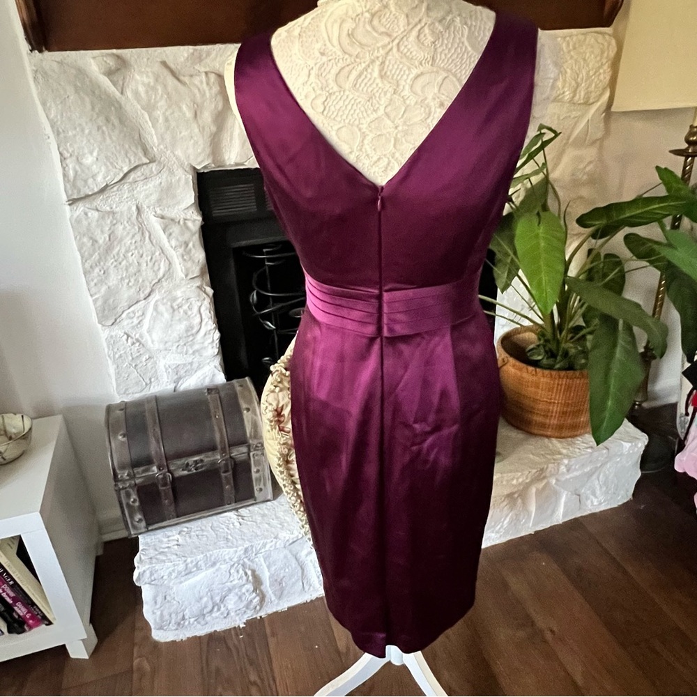 Tahari Dress Purple Sleeveless Cocktail Dress Size 4 - Picture 3 of 9